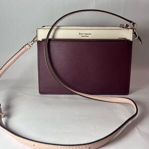 Kate Spade Plum and Ivory Crossbody Bag